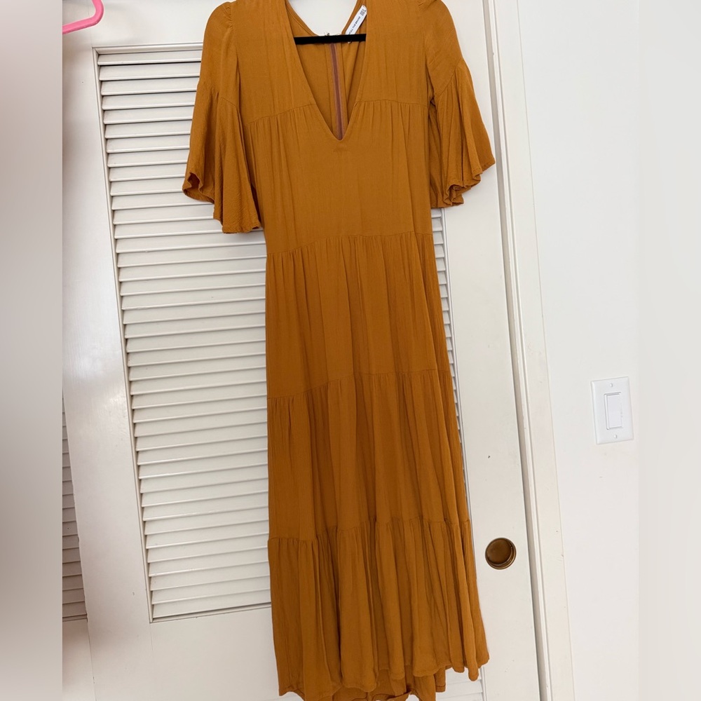 Rust Orange Maxi Dress
